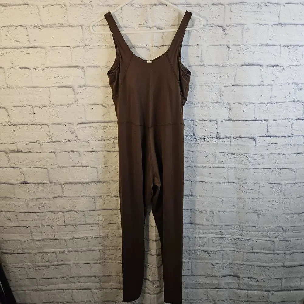 Rae Mode Java Tight Fit Jumpsuit Size Medium W/ Built In Bra - Picture 2 of 3
